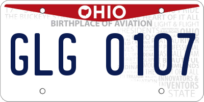 OH license plate GLG0107