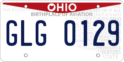 OH license plate GLG0129
