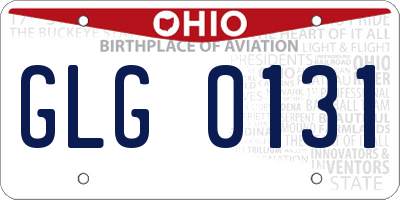 OH license plate GLG0131