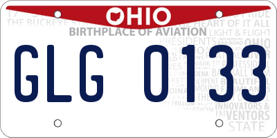 OH license plate GLG0133
