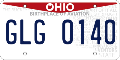 OH license plate GLG0140