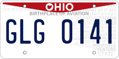 OH license plate GLG0141