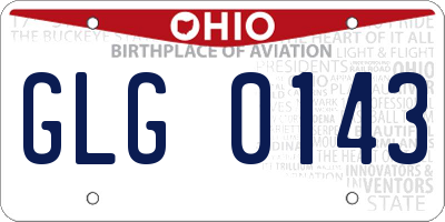 OH license plate GLG0143