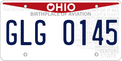 OH license plate GLG0145