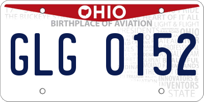 OH license plate GLG0152