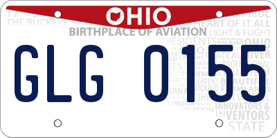 OH license plate GLG0155