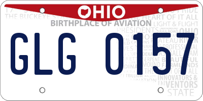 OH license plate GLG0157