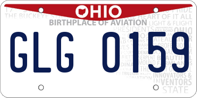 OH license plate GLG0159