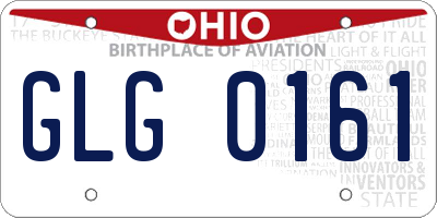 OH license plate GLG0161