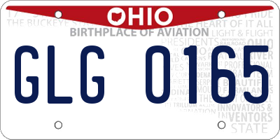 OH license plate GLG0165