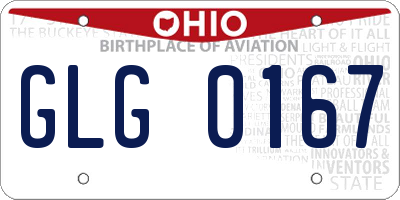 OH license plate GLG0167
