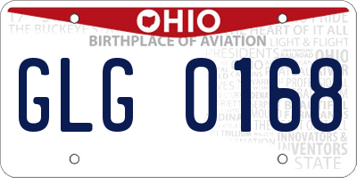 OH license plate GLG0168