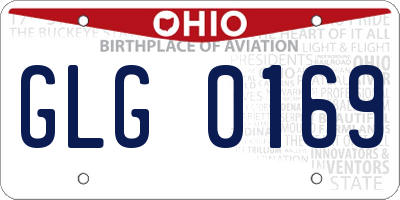 OH license plate GLG0169