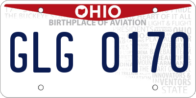 OH license plate GLG0170