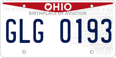 OH license plate GLG0193