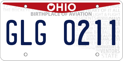 OH license plate GLG0211
