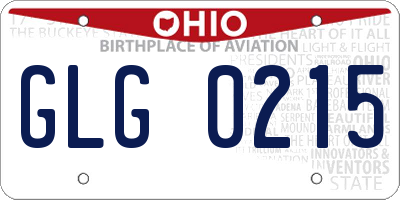 OH license plate GLG0215