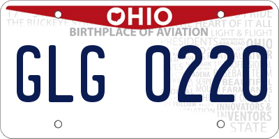OH license plate GLG0220