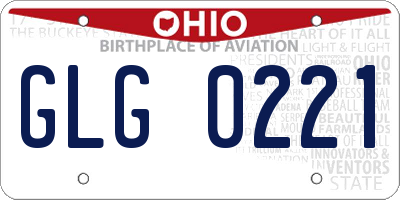 OH license plate GLG0221