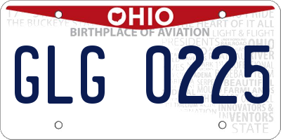 OH license plate GLG0225