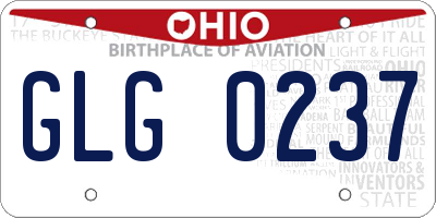 OH license plate GLG0237