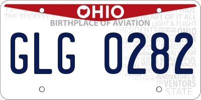 OH license plate GLG0282