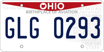 OH license plate GLG0293