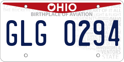 OH license plate GLG0294