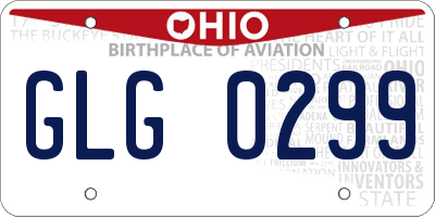 OH license plate GLG0299