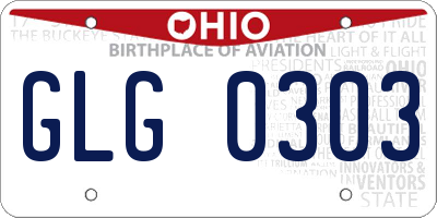 OH license plate GLG0303