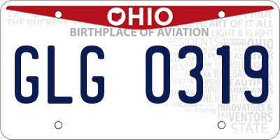 OH license plate GLG0319