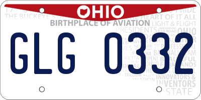 OH license plate GLG0332
