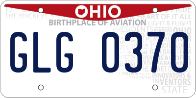 OH license plate GLG0370