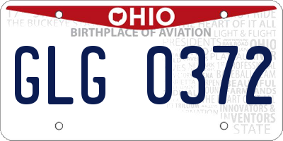 OH license plate GLG0372