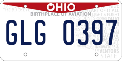 OH license plate GLG0397