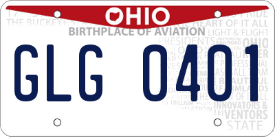 OH license plate GLG0401