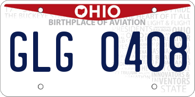 OH license plate GLG0408