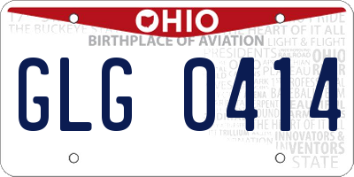 OH license plate GLG0414