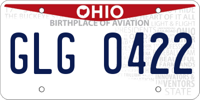 OH license plate GLG0422