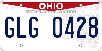 OH license plate GLG0428