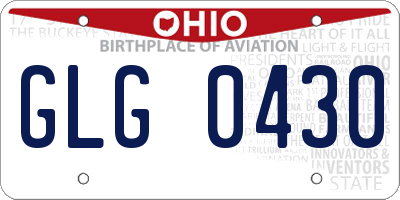 OH license plate GLG0430