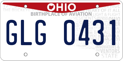 OH license plate GLG0431