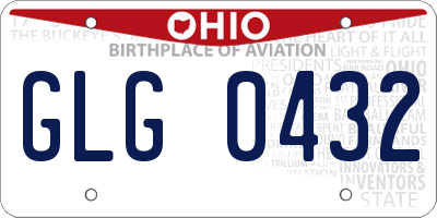 OH license plate GLG0432