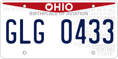 OH license plate GLG0433