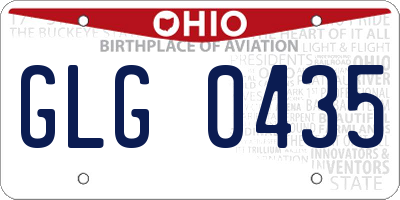 OH license plate GLG0435