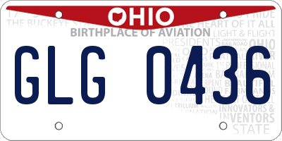 OH license plate GLG0436