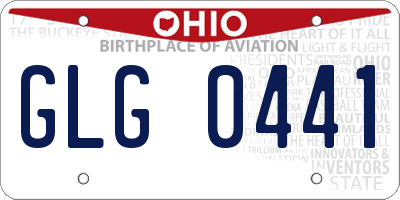 OH license plate GLG0441