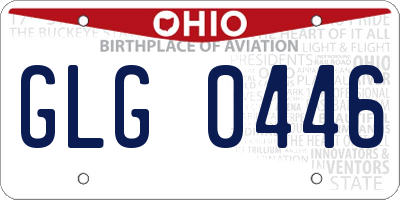 OH license plate GLG0446