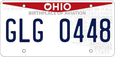 OH license plate GLG0448