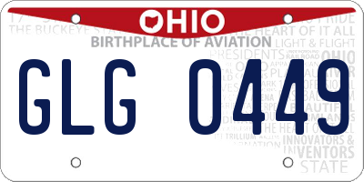 OH license plate GLG0449